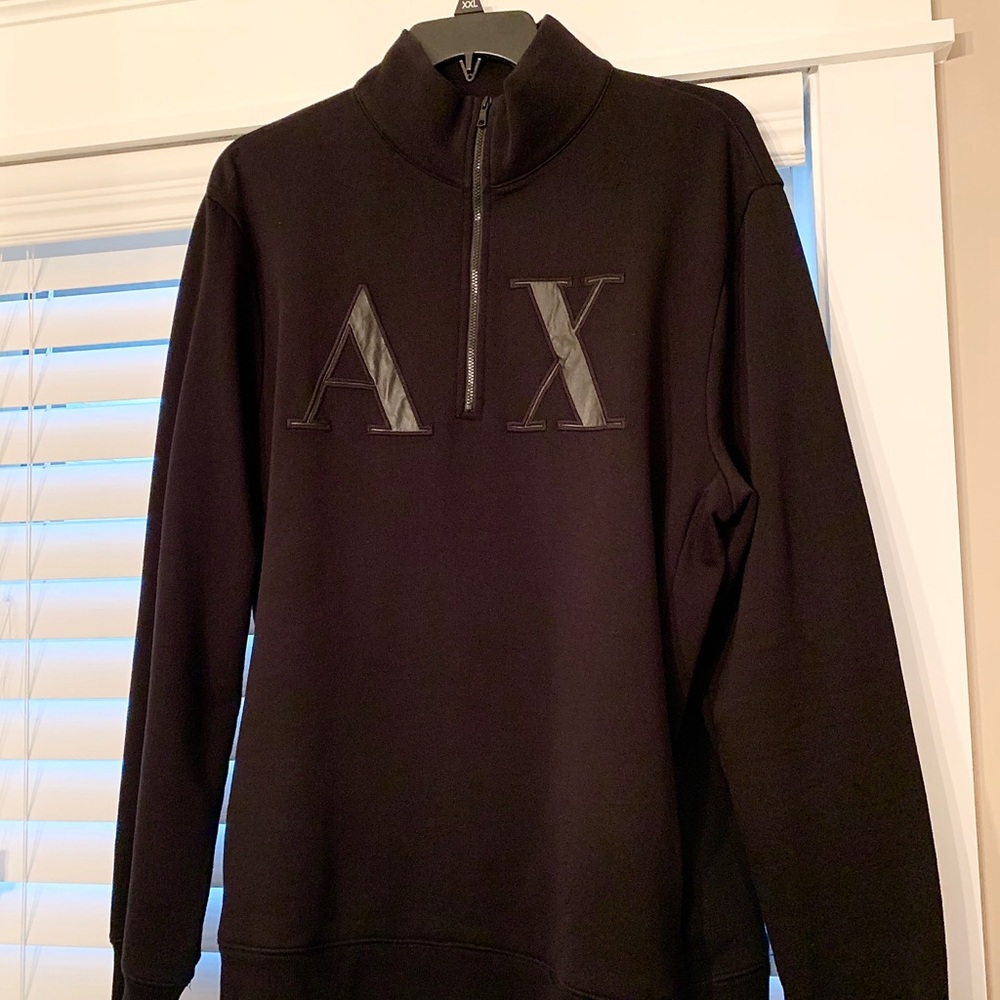 MENS ARMANI (AX) BLACK SWEATER